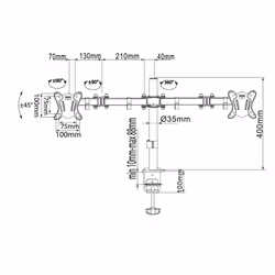 Equip 650152 support d'écran plat pour bureau 27" Noir