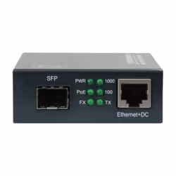LevelOne GVT-2012 convertisseur de support réseau 1000 Mbit/s Noir