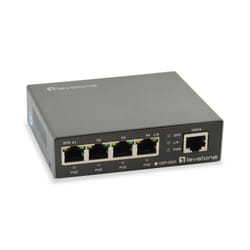 LevelOne GEP-0523 commutateur réseau Gigabit Ethernet (10/100/1000) Connexion Ethernet, supportant l'alimentation via ce port (PoE) Noir