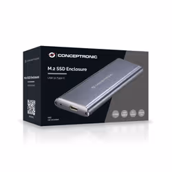 Conceptronic HDE01G Boîtier de disques de stockage Enceinte ssd Gris M.2
