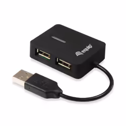 Equip 128952 hub & concentrateur USB 2.0 480 Mbit/s Noir - Vue supplémentaire 6