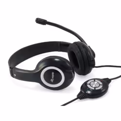 Equip 245301, Avec fil, Appels/Musique, 20 - 20000 Hz, 169 g, Casque, Noir