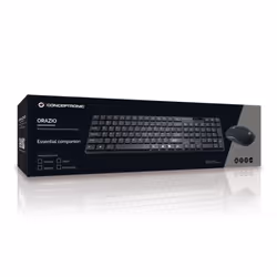 Conceptronic Orazio clavier Souris incluse RF sans fil QWERTY Espagnole Noir