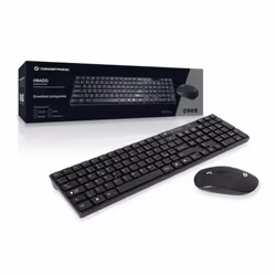 Conceptronic Orazio clavier Souris incluse RF sans fil QWERTY Italien Noir