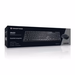 Conceptronic Orazio clavier Souris incluse RF sans fil QWERTY Italien Noir