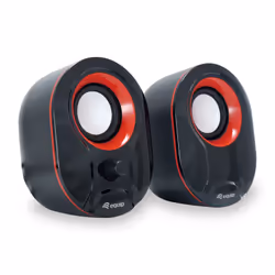 Equip 245332, 2.0 canaux, Avec fil, 3 W, 80 - 20 Hz, 40 Ohm, Noir, Rouge