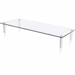 Equip Support de moniteur de bureau en verre, Autonome, 20 kg, Transparent