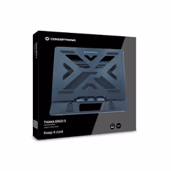 Conceptronic ERGO Laptop Cooling Stand Supports de Laptop Noir 15.6"