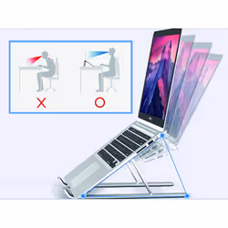 Conceptronic ERGO Foldable Aluminum Laptop Supports de Notebook Aluminium 15.6" - Vue supplémentaire 6