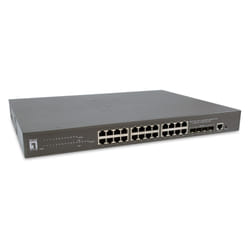 LevelOne GTP-2871 commutateur réseau Géré L3 Gigabit Ethernet (10/100/1000) Connexion Ethernet, supportant l'alimentation via ce port (PoE) Gris