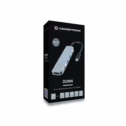 Conceptronic DONN02G station d'accueil USB 3.2 Gen 1 (3.1 Gen 1) Type-C Aluminium