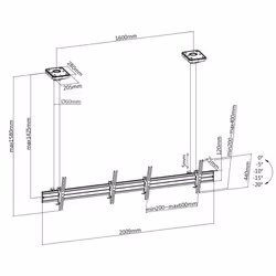 Equip 650373 support pour téléviseur 139,7 cm (55") Noir, Argent - Vue supplémentaire 5