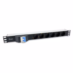 Equip 333312, Basique, 1U, horizontale, Aluminium, Noir, 6 sortie(s) CA