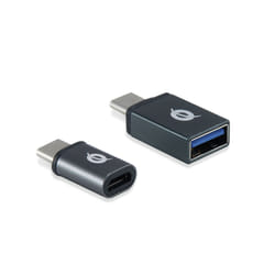 Conceptronic DONN04G changeur de genre de câble USB 3.1 Gen 1 Type-C, USB 2.0 Type-C USB 3.1 Gen 1 Type-A, USB 2.0 Micro Noir
