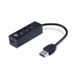Conceptronic HUBBIES04B hub & concentrateur USB 3.2 Gen 1 (3.1 Gen 1) Type-A 5000 Mbit/s Noir - Vue supplémentaire 4