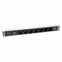Equip 333315, Basique, 1U, horizontale, Aluminium, Noir, Argent, 7 sortie(s) CA