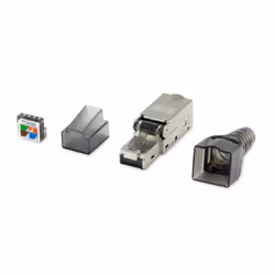 Equip 121171, RJ-45, Nickel, Mâle, Droit, Métal, Plastique, Cat6a