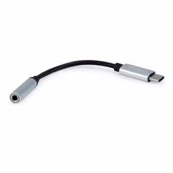 Equip 133474, Noir, Argent, USB-C, 3,5 mm, 0,15 m, Mâle, Femelle