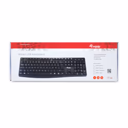 Equip 245212 clavier USB QWERTY Portuguais Noir
