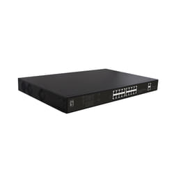LevelOne GEP-2021 commutateur réseau Non-géré Gigabit Ethernet (10/100/1000) Connexion Ethernet, supportant l'alimentation via ce port (PoE) 1U Noir