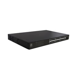 LevelOne GEP-2821 commutateur réseau Non-géré Gigabit Ethernet (10/100/1000) Connexion Ethernet, supportant l'alimentation via ce port (PoE) 1U Noir