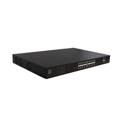 LevelOne FGP-2031 commutateur réseau Non-géré Fast Ethernet (10/100) Connexion Ethernet, supportant l'alimentation via ce port (PoE) 1U Noir