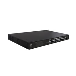 LevelOne FGP-2831 commutateur réseau Non-géré Fast Ethernet (10/100) Connexion Ethernet, supportant l'alimentation via ce port (PoE) 1U Noir