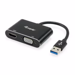 Equip 133386, 3.2 Gen 1 (3.1 Gen 1), USB Type-A, Sortie HDMI, 1920 x 1080 pixels