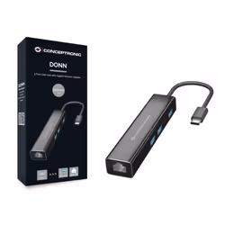 Conceptronic DONN07B station d'accueil USB 3.2 Gen 1 (3.1 Gen 1) Type-C Noir