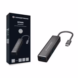 Conceptronic DONN08B station d'accueil USB 3.2 Gen 1 (3.1 Gen 1) Type-C Noir