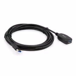 Equip 133346, 5 m, USB A, USB A, USB 3.2 Gen 1 (3.1 Gen 1), 5000 Mbit/s, Noir