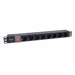 Equip 333286, 1U, horizontale, Plastique, Noir, Noir, 8 sortie(s) CA