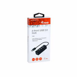 Equip 128955 hub & concentrateur USB 2.0 480 Mbit/s Noir