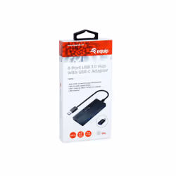 Equip 128956 hub & concentrateur USB 3.2 Gen 1 (3.1 Gen 1) Type-A 5000 Mbit/s Noir - Vue supplémentaire 4