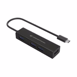 Conceptronic HUBBIES07B, USB 3.2 Gen 1 (3.1 Gen 1) Type-C, USB 3.2 Gen 1 (3.1 Gen 1) Type-A, 5000 Mbit/s, Noir, Aluminium, 87 ...