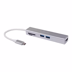 Equip 133480, USB 3.2 Gen 1 (3.1 Gen 1) Type-C, Argent, MicroSD (TransFlash), MicroSDHC, SD, SDHC, 4K Ultra HD, 30 Hz, HDMI, ...
