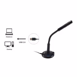 Equip 245340 Noir Microphone de table