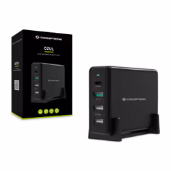 Conceptronic OZUL01B chargeur d'appareils mobiles Universel Noir Secteur Charge rapide Intérieure - Vue supplémentaire 3