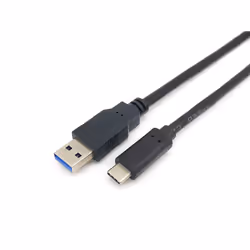Equip 128344, 2 m, USB A, USB C, USB 3.2 Gen 1 (3.1 Gen 1), 5000 Mbit/s, Noir
