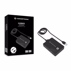 Conceptronic HUBBIES10B station d'accueil USB 3.2 Gen 1 (3.1 Gen 1) Type-A Noir