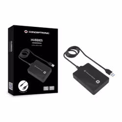 Conceptronic HUBBIES11B station d'accueil USB 3.2 Gen 1 (3.1 Gen 1) Type-A Noir
