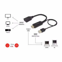 Equip 119039 câble vidéo et adaptateur 0,15 m HDMI Type A (Standard) DisplayPort Noir - Vue supplémentaire 6