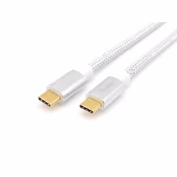Equip 128355, 0,5 m, USB C, USB C, USB 3.2 Gen 2 (3.1 Gen 2), 10000 Mbit/s, Argent, Blanc