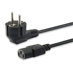 Equip 112121 câble électrique Noir 3 m Prise d'alimentation type F Coupleur C13