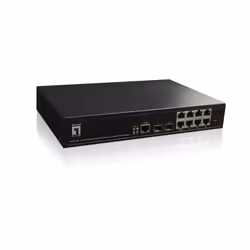 LevelOne GEP-1061 commutateur réseau Géré L2 Gigabit Ethernet (10/100/1000) Connexion Ethernet, supportant l'alimentation via ce port (PoE) Noir