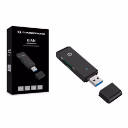 Conceptronic BIAN02B lecteur de carte mémoire USB 3.2 Gen 1 (3.1 Gen 1) Type-A Noir