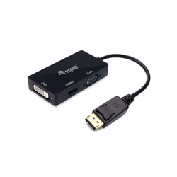 Equip 133441, 0,24 m, DisplayPort, DVI-D + VGA (D-Sub) + HDMI, Mâle, Femelle, Droit