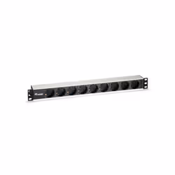 Equip 333292, 1U, horizontale, Aluminium, Noir, Argent, 9 sortie(s) CA, 2 m