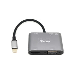Equip 133483 station d'accueil Avec fil USB 3.2 Gen 1 (3.1 Gen 1) Type-C Noir, Gris