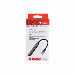 Equip 128960 hub & concentrateur USB 3.2 Gen 1 (3.1 Gen 1) Type-A 5000 Mbit/s Noir, Gris - Vue supplémentaire 4